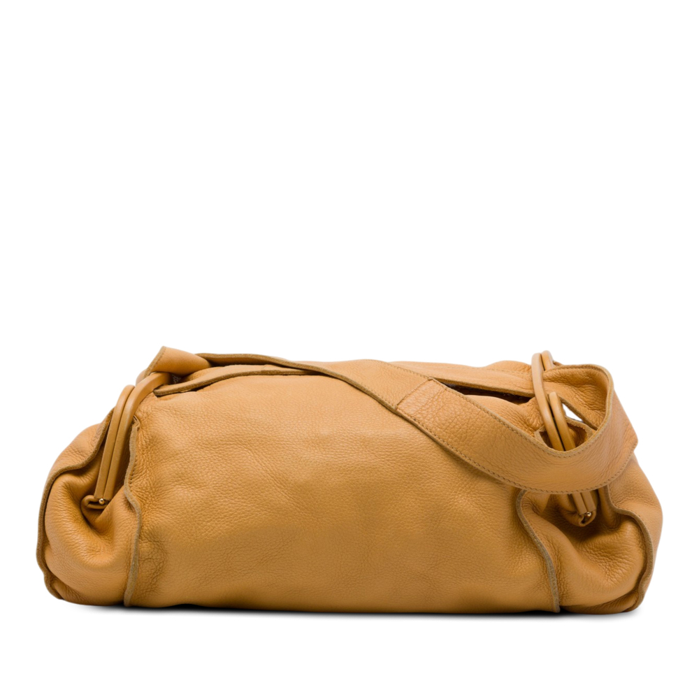 Pre-Loved Bottega Veneta Leather Side Pocket Shoulder Bag
